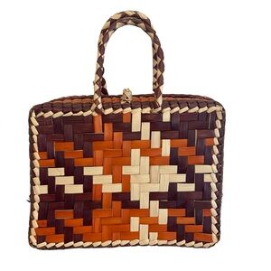 Vintage Brown Woven Bag
